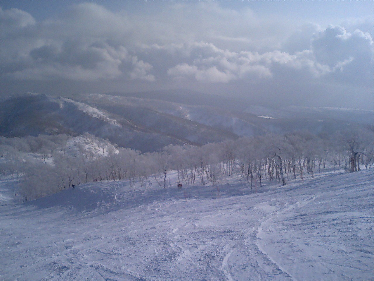 北海道のルスツリゾートスキー場の景色